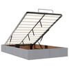 vidaXL Ottoman-Bett mit Matratze & LEDs Hellgrau 120x190 cm Stoff
