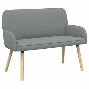 vidaXL 2-Sitzer Sofa mit Massivholzbeinen 2-Sitzer Hellgrau