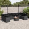 vidaXL Garten-Sofa-Set 11 pcs Schwarz