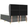 vidaXL Boxspringbett mit Matratze Dunkelgrau 200 x 160 cm Stoff