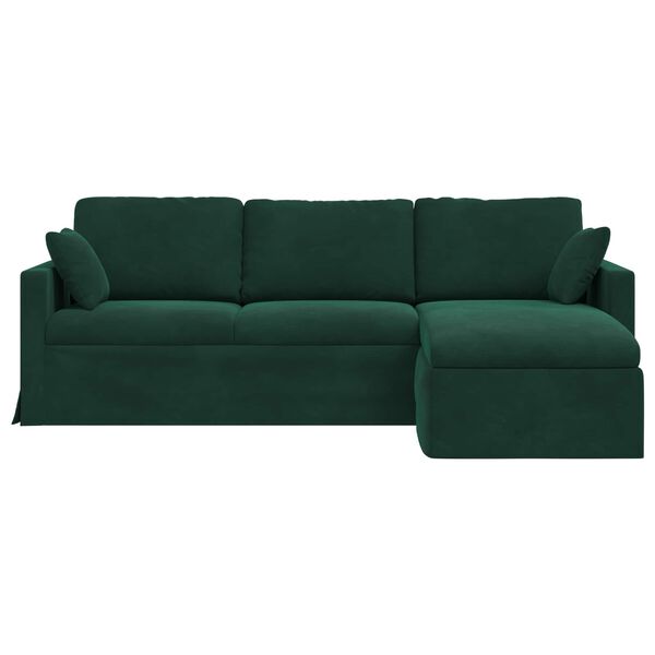 vidaXL Sofa Dunkelgr&uuml;n