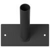 vidaXL Fahnen Pole Holde Schwarz 13 x 6 x 0,2 cm Stahl