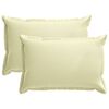 vidaXL Kissen mit Kissen HOUTEN 2 Stk. Creme Polyester