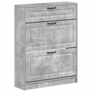 vidaXL Schuhschrank UTRECHT 78 x 24 x 100 cm Holzwerkstoff Betongrau