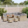 vidaXL Garten-Sofa-Set mit Kissen mit Kissen 13 pcs Beige und Hellgrau