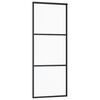 vidaXL Schiebetür mit Beschlag ESG-Glas & Aluminium 76x205 cm