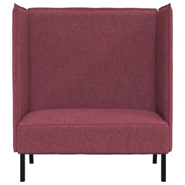 vidaXL Hoher R&uuml;cken Sofa Weinrot 109 x 56 x 121 cm Stoff