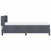 vidaXL Boxspringbett mit Matratze Dunkelgrau 200 x 80 cm Samt