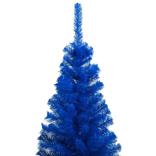 vidaXL K&uuml;nstlicher Weihnachtsbaum Beleuchtung & Kugeln Blau 120 cm