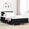 vidaXL Boxspringbett mit Matratze Schwarz 120 x 190 cm Stoff