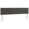 vidaXL Kopfteile Dunkelgrau 160x5x78/88 cm Samt