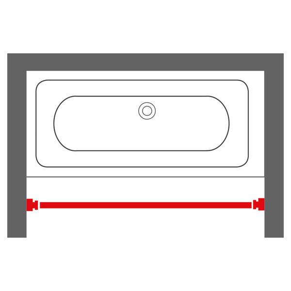 Sealskin Teleskop-Duschvorhangstange 185 cm Mattgrau