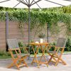vidaXL 3-tlg. Bistro-Set Grau Poly Rattan und Massivholz