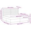 vidaXL Boxspringbett mit Matratze mit LED Rosa 200 x 200 cm Samt