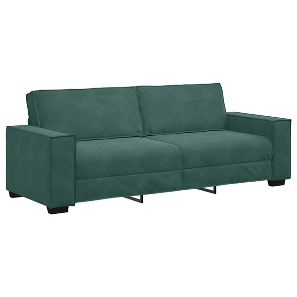 vidaXL 3-Sitzer-Sofa Dunkelgr&uuml;n 180 cm Samt