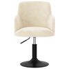 vidaXL Esszimmerstuhl Drehbar Creme Samt
