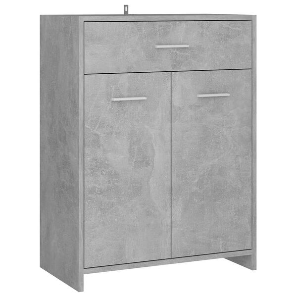 vidaXL Badezimmerschrank Betongrau 60x33x80 cm Holzwerkstoff