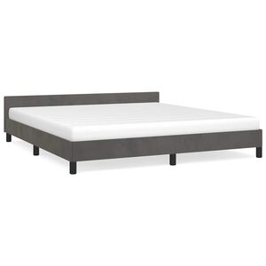 vidaXL Bettgestell ohne Matratze Dunkelgrau 180x200 cm Samt