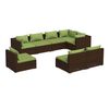 vidaXL 8-tlg. Garten-Lounge-Set mit Kissen Poly Rattan Braun