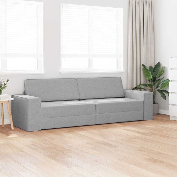 vidaXL Schlafsofa 200cm Wolkengrau Stoff