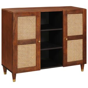 vidaXL Sideboard Braun 90 x 33,5 x 75 cm Massivholz Mango