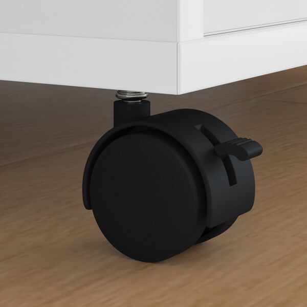 vidaXL Rolle Schwarz Eisen und Polypropylen