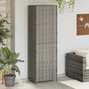 vidaXL Gartenschrank Grau 59x40x180 cm Poly Rattan