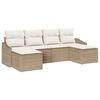 vidaXL Garten Essgruppe mit Kissen mit Speicher 6 pcs Beige und Creme