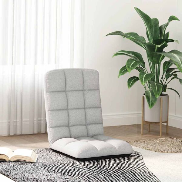 vidaXL Bodenstuhl Faltbar Wolkengrau 71x51x62 cm Stoff