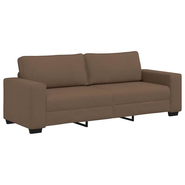 vidaXL 3-Sitzer-Sofa Braun 220x77x82 cm Stoff