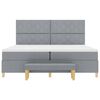 vidaXL Boxspringbett mit Matratze Hellgrau 200 x 200 cm Stoff