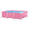 INTEX Metallrahmen Aufstellpool Rosa 220 x 150 x 60 cm PVC und Stahl
