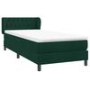 vidaXL Boxspringbett mit Matratze Dunkelgr&uuml;n 80x220 cm Samt