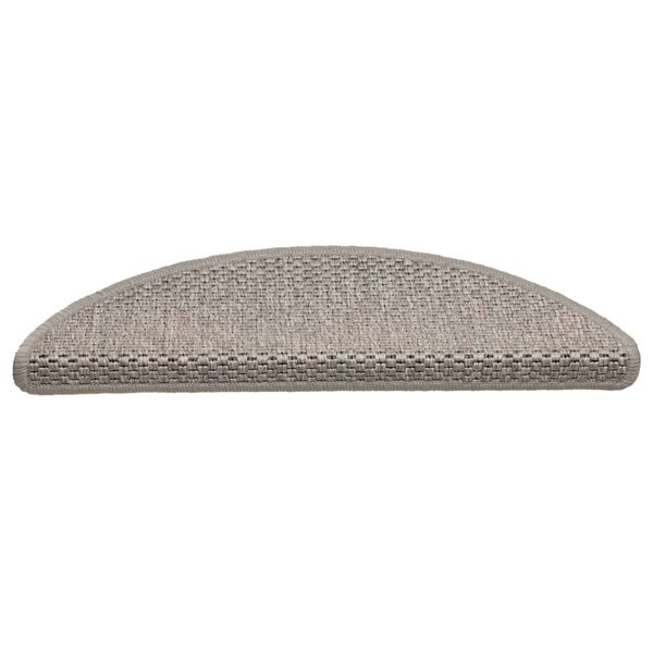 vidaXL Stufenmatten Selbstklebend Sisal-Optik 30Stk. 56x17x3cm Platina