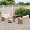 vidaXL Garten-Sofa-Set mit Kissen mit Speicher 9 pcs Beige und Creme