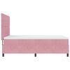 vidaXL LED Boxspringbett mit Matratze Rosa 140 x 200 cm Samt
