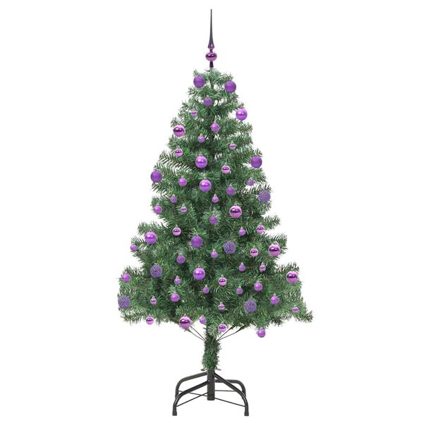 vidaXL Weihnachtsbaum mit 300 LEDs mit St&auml;nder Gr&uuml;n 210 cm PVC
