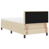 vidaXL Boxspringbett mit Matratze mit Kopfteil Creme 90 x 190 cm Stoff