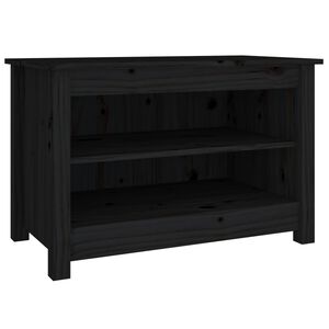 vidaXL Schuhbank Schwarz 70x38x45,5 cm Massivholz Kiefer