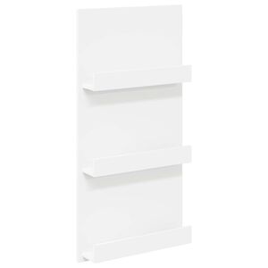 vidaXL Magazinregal mit Regal Wei&szlig; 51 x 11 x 102 cm Holzwerkstoff