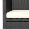 vidaXL 3-tlg. Garten-Essgruppe Poly Rattan und Hartglas Schwarz