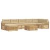 vidaXL Outdoor-Sofagarnitur 8 Stk. Wei&szlig; und Beige