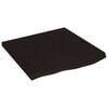 vidaXL Wandregal Dunkelbraun 60x60x(2-4) cm Massivholz Eiche Behandelt