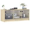 vidaXL TV-Schrank mit Glast&uuml;ren Sonoma-Eiche 102x37x42 cm