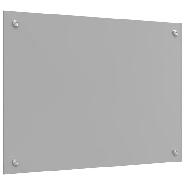 vidaXL K&uuml;chenr&uuml;ckwand Hellgrau 70 x 50 cm Geh&auml;rtetes Glas
