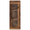 vidaXL Wandschrank Altholz 34,5 x 34 x 90 cm Engineered Wood und Glas