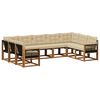 vidaXL Outdoor-Sofagarnitur 9 stk. Natur und Beige
