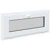 vidaXL Kellerfenster RISOR 90 x 40 cm PVC und Glas Wei&szlig;