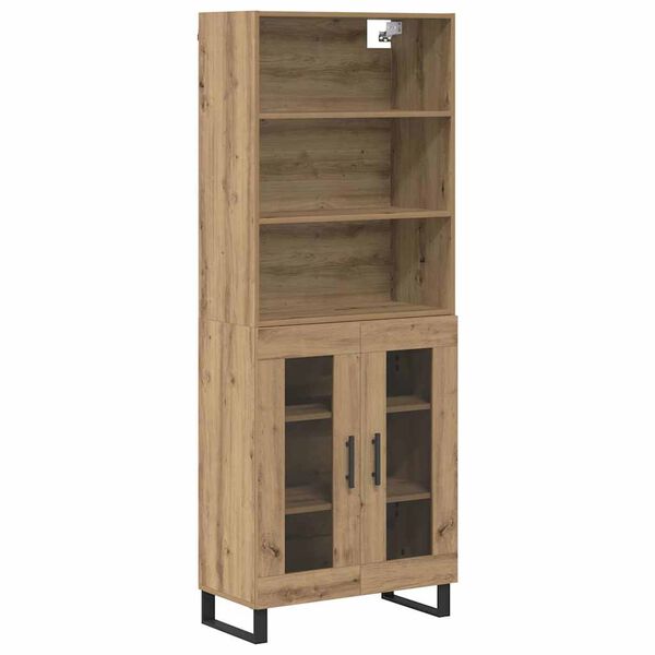 vidaXL Highboard Artisan-Eiche 69,5 x 34 x 180 cm Holzwerkstoff