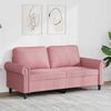 vidaXL 2-Sitzer-Sofa Rosa 140 cm Samt